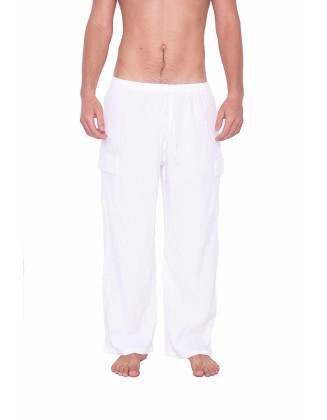 Comfy Baggy White Cotton Pants